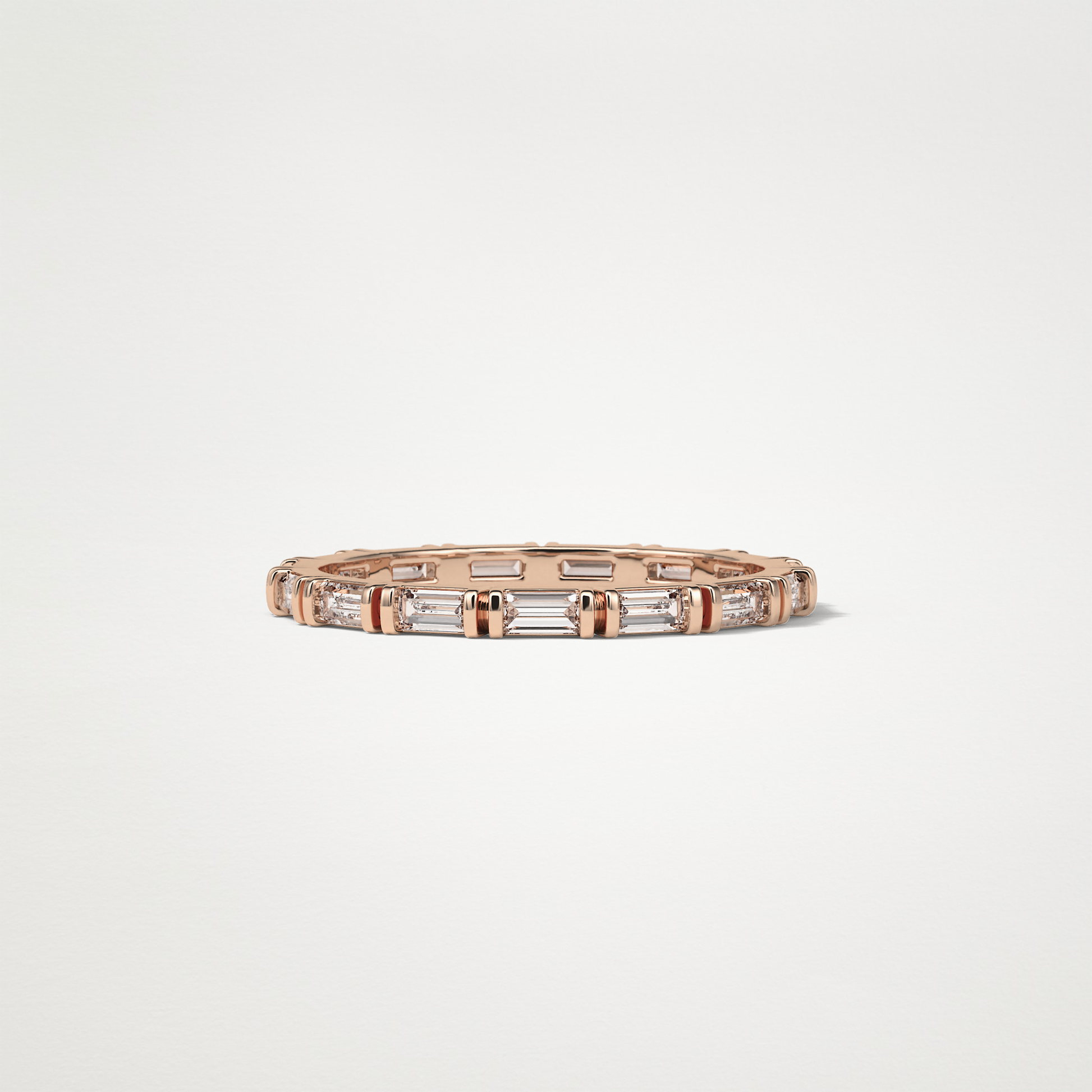 0.66 Baguette Full Eternity Wedding Band – Solid Gold Elegant and Timeless Design