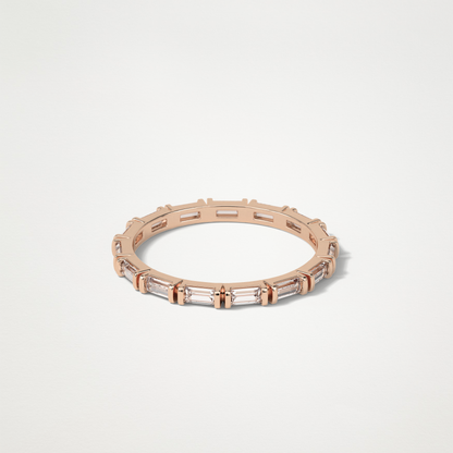 0.66 Baguette Full Eternity Wedding Band – Solid Gold Elegant and Timeless Design