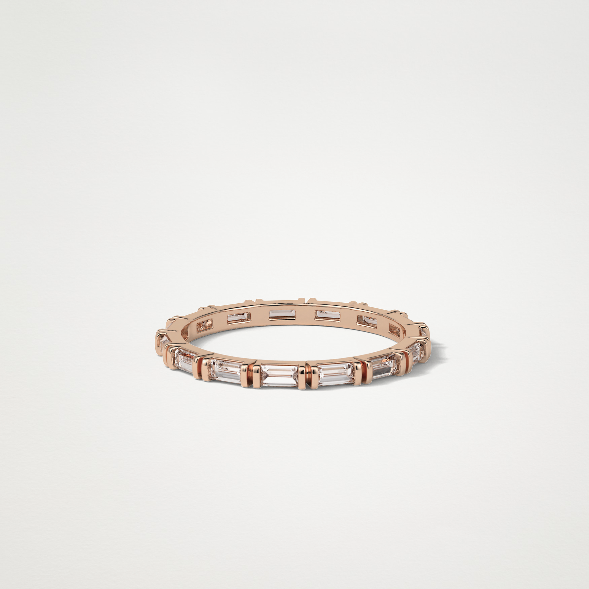 0.66 Baguette Full Eternity Wedding Band – Solid Gold Elegant and Timeless Design