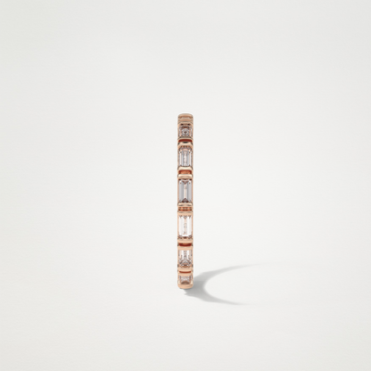 0.66 Baguette Full Eternity Wedding Band – Solid Gold Elegant and Timeless Design