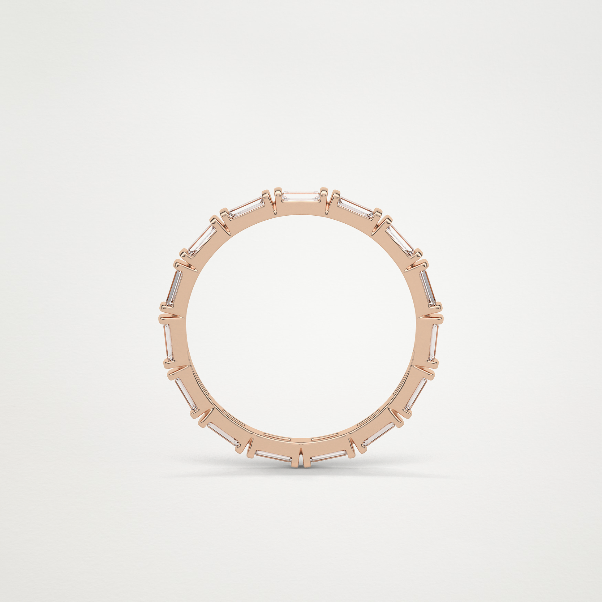 0.66 Baguette Full Eternity Wedding Band – Solid Gold Elegant and Timeless Design