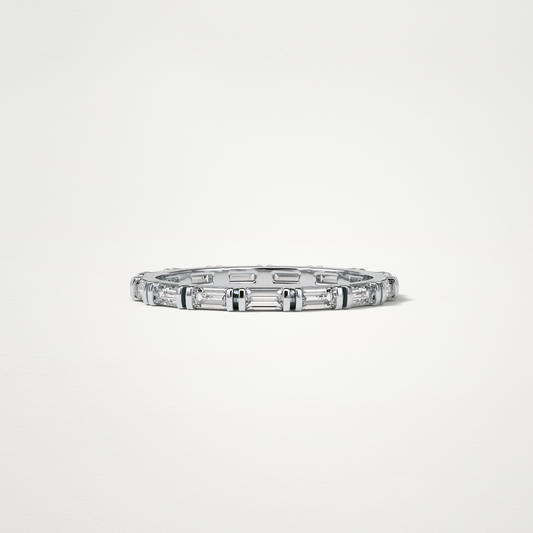 0.66 Baguette Full Eternity Wedding Band – Solid Gold Elegant and Timeless Design