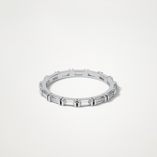 0.66 Baguette Full Eternity Wedding Band – Solid Gold Elegant and Timeless Design