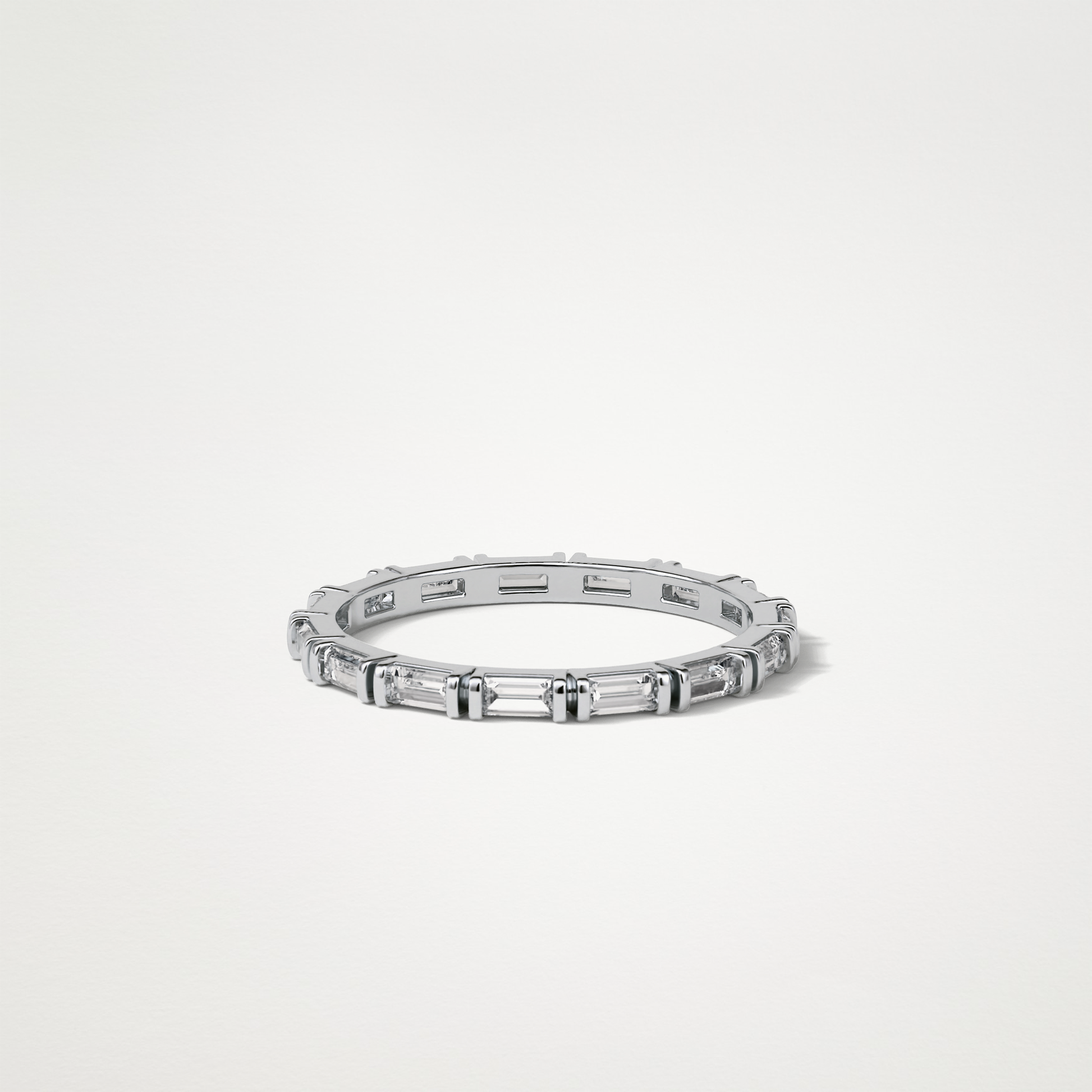 0.66 Baguette Full Eternity Wedding Band – Solid Gold Elegant and Timeless Design