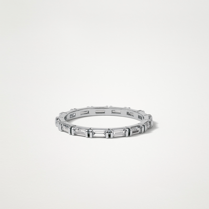 0.66 Baguette Full Eternity Wedding Band – Solid Gold Elegant and Timeless Design