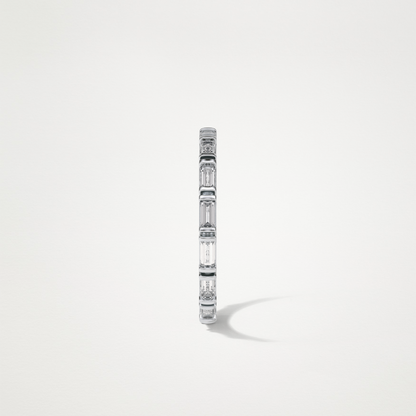 0.66 Baguette Full Eternity Wedding Band – Solid Gold Elegant and Timeless Design