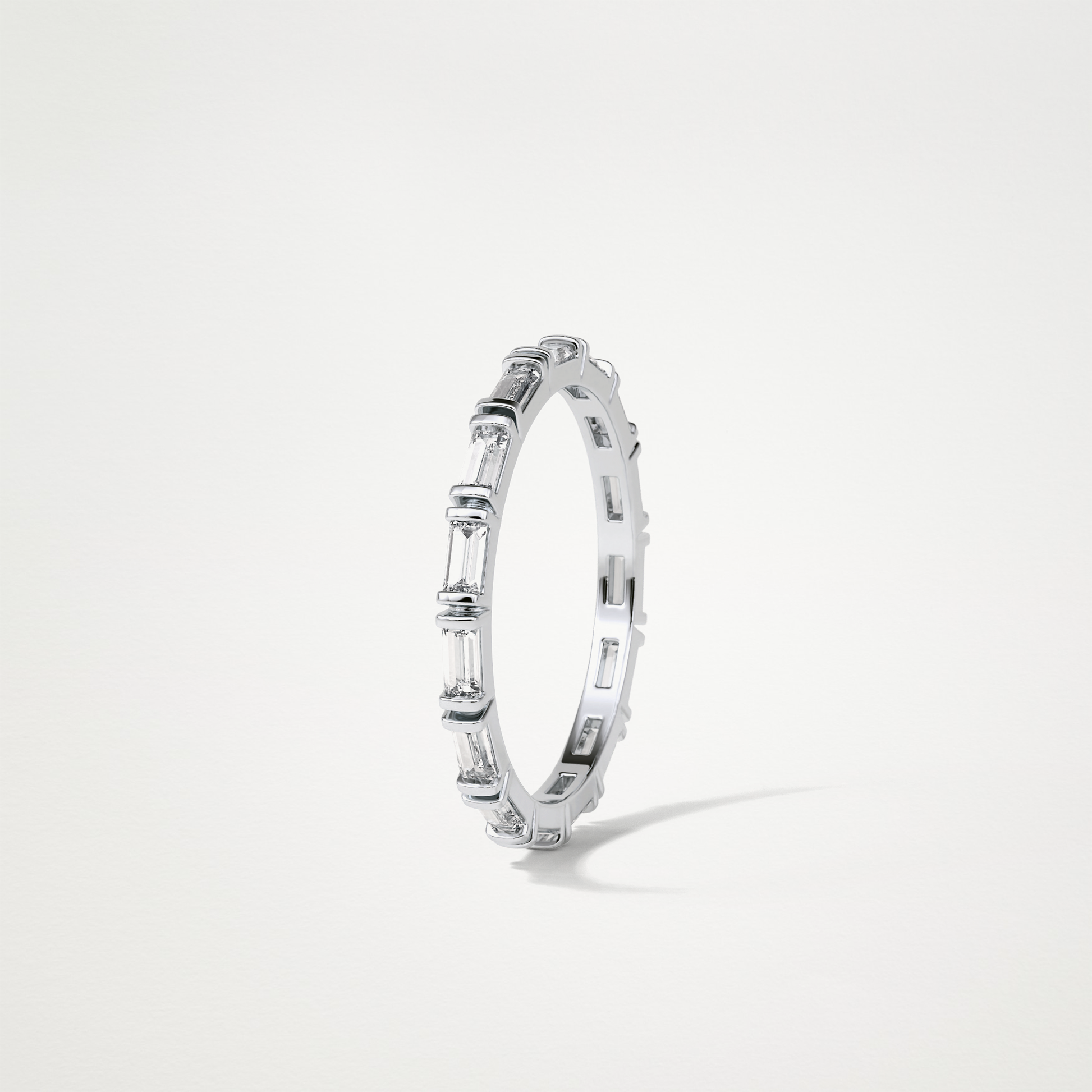 0.66 Baguette Full Eternity Wedding Band – Solid Gold Elegant and Timeless Design