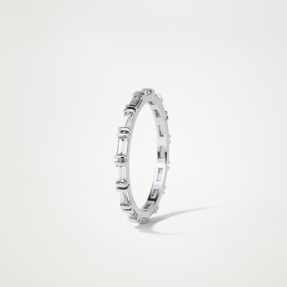 0.66 Baguette Full Eternity Wedding Band – Solid Gold Elegant and Timeless Design