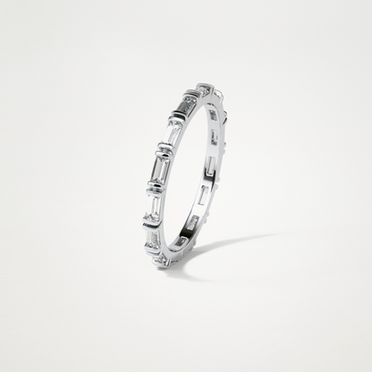 0.66 Baguette Full Eternity Wedding Band – Solid Gold Elegant and Timeless Design