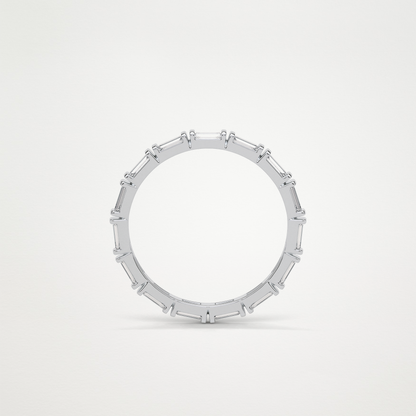 0.66 Baguette Full Eternity Wedding Band – Solid Gold Elegant and Timeless Design