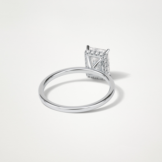 Radiant Solitaire Hidden Halo Engagement Ring – 1.67 CT Lab-Created Brilliance in 10K/14K/18K Gold