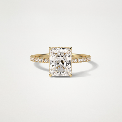Radaint Hidden Halo & Pave Engagement Ring – 2.43 CT Lab-Created Brilliance in 10K/14K/18K Gold