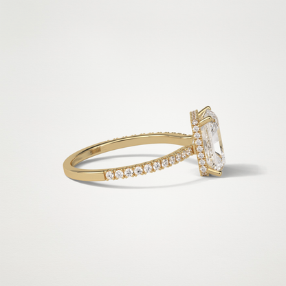 Radaint Hidden Halo & Pave Engagement Ring – 2.43 CT Lab-Created Brilliance in 10K/14K/18K Gold
