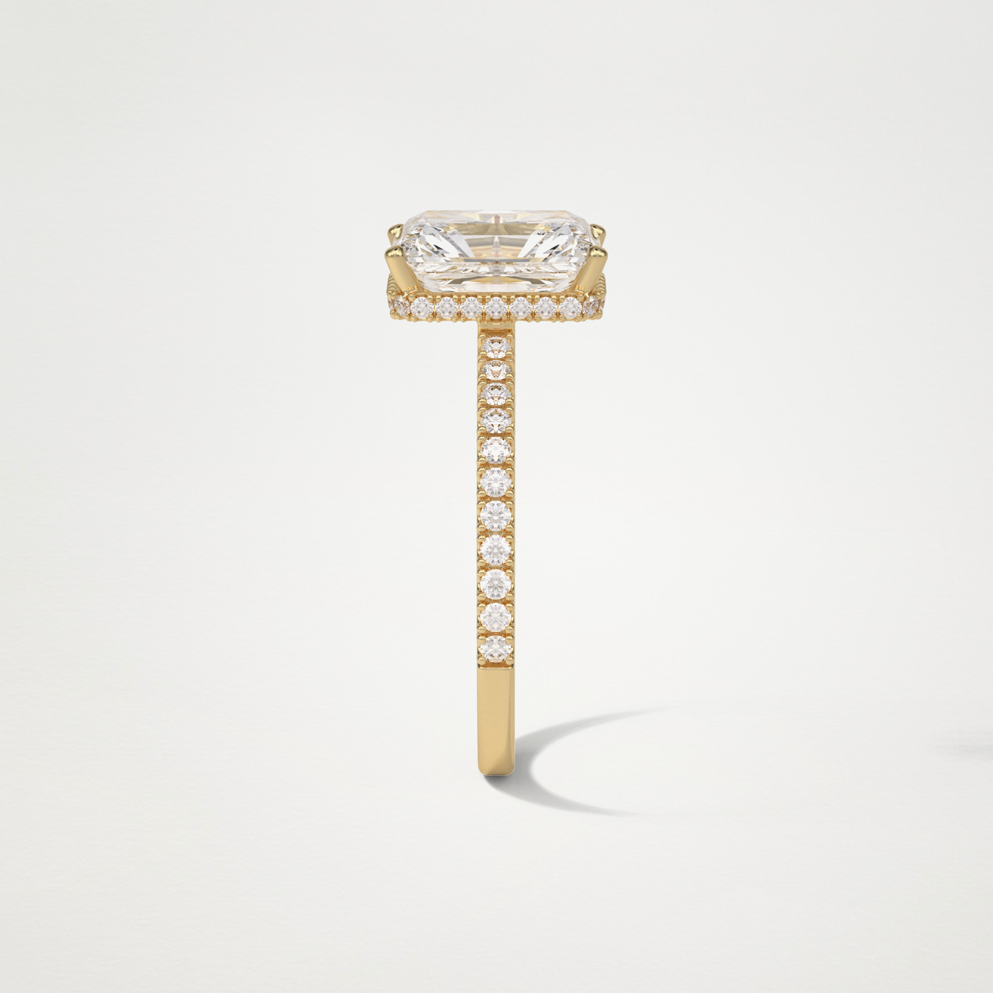 Radaint Hidden Halo & Pave Engagement Ring – 2.43 CT Lab-Created Brilliance in 10K/14K/18K Gold