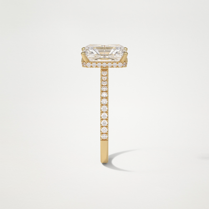 Radaint Hidden Halo & Pave Engagement Ring – 2.43 CT Lab-Created Brilliance in 10K/14K/18K Gold