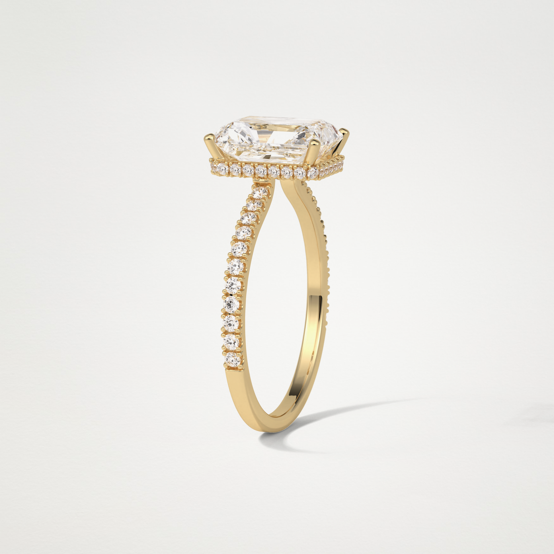 Radaint Hidden Halo & Pave Engagement Ring – 2.43 CT Lab-Created Brilliance in 10K/14K/18K Gold