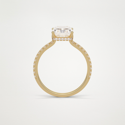 Radaint Hidden Halo & Pave Engagement Ring – 2.43 CT Lab-Created Brilliance in 10K/14K/18K Gold
