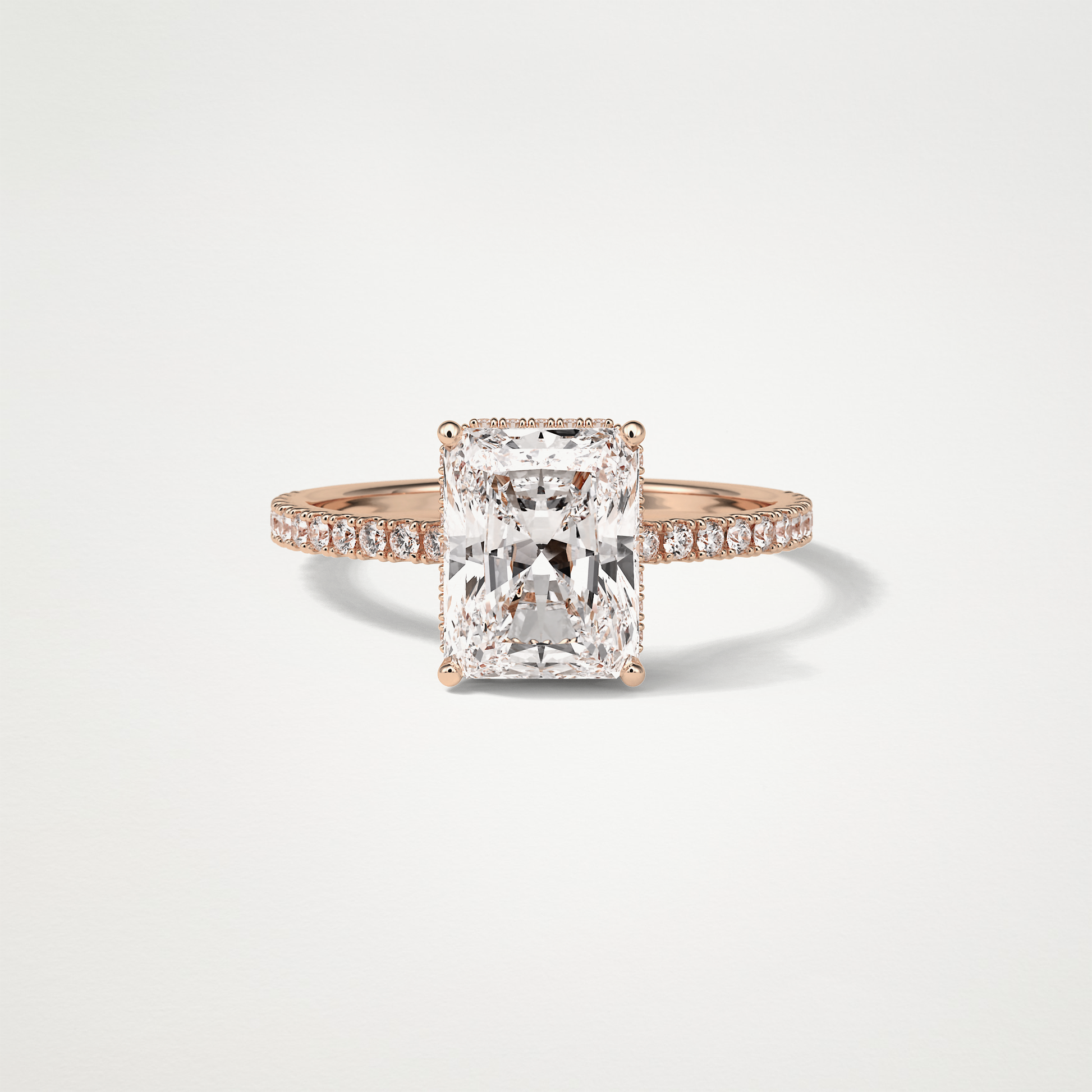 Radaint Hidden Halo & Pave Engagement Ring – 2.43 CT Lab-Created Brilliance in 10K/14K/18K Gold