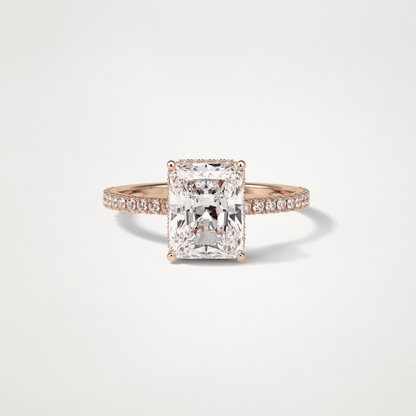 Radaint Hidden Halo & Pave Engagement Ring – 2.43 CT Lab-Created Brilliance in 10K/14K/18K Gold