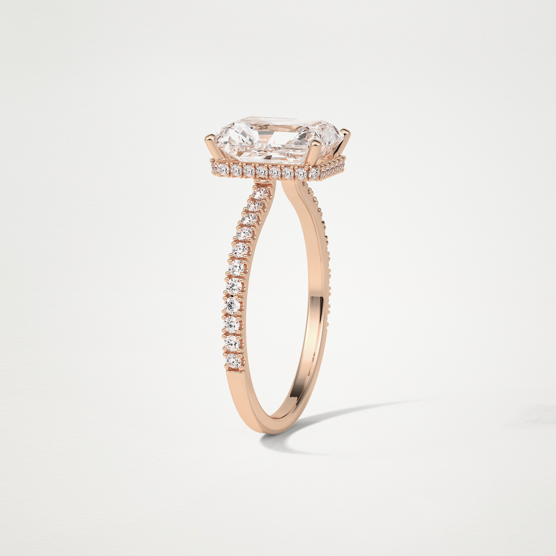 Radaint Hidden Halo & Pave Engagement Ring – 2.43 CT Lab-Created Brilliance in 10K/14K/18K Gold