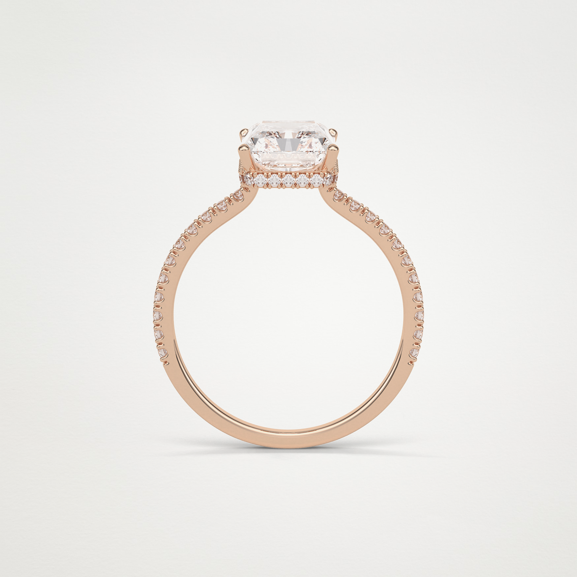 Radaint Hidden Halo & Pave Engagement Ring – 2.43 CT Lab-Created Brilliance in 10K/14K/18K Gold