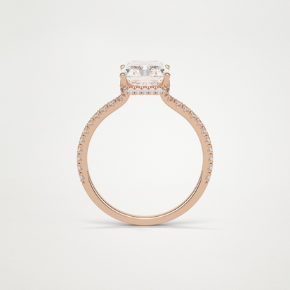 Radaint Hidden Halo & Pave Engagement Ring – 2.43 CT Lab-Created Brilliance in 10K/14K/18K Gold