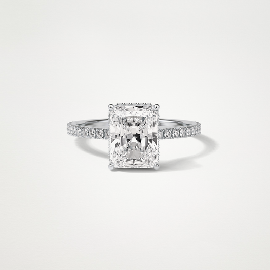 Radaint Hidden Halo & Pave Engagement Ring – 2.43 CT Lab-Created Brilliance in 10K/14K/18K Gold