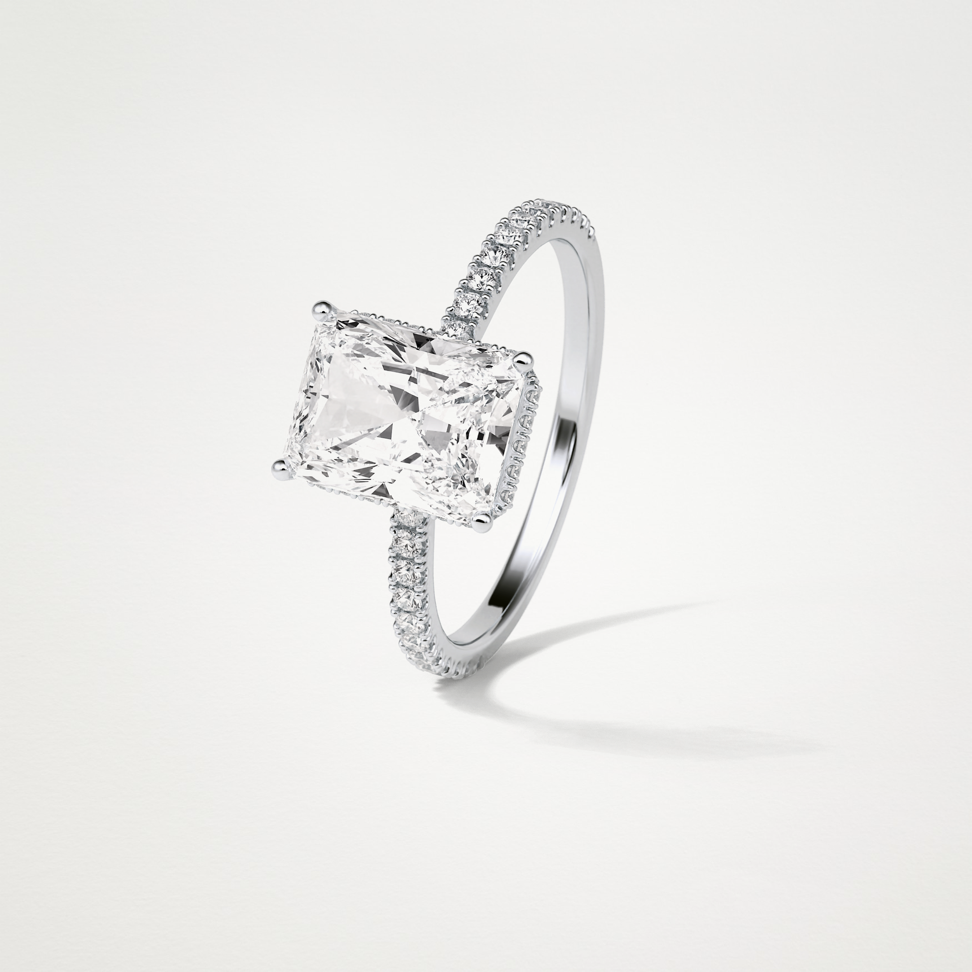 Radaint Hidden Halo & Pave Engagement Ring – 2.43 CT Lab-Created Brilliance in 10K/14K/18K Gold