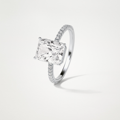Radaint Hidden Halo & Pave Engagement Ring – 2.43 CT Lab-Created Brilliance in 10K/14K/18K Gold
