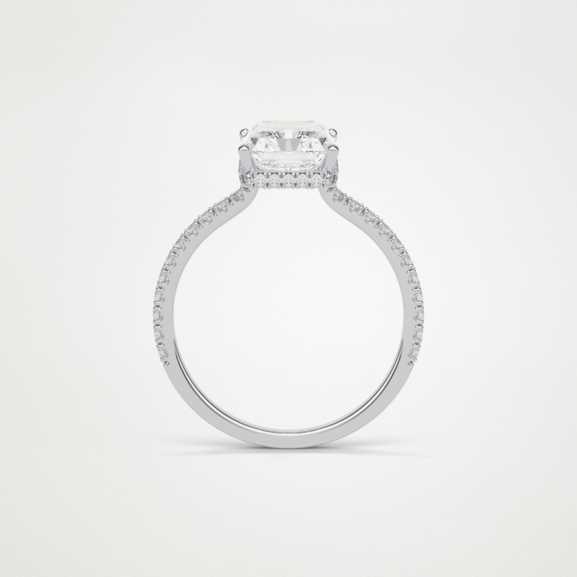 Radaint Hidden Halo & Pave Engagement Ring – 2.43 CT Lab-Created Brilliance in 10K/14K/18K Gold