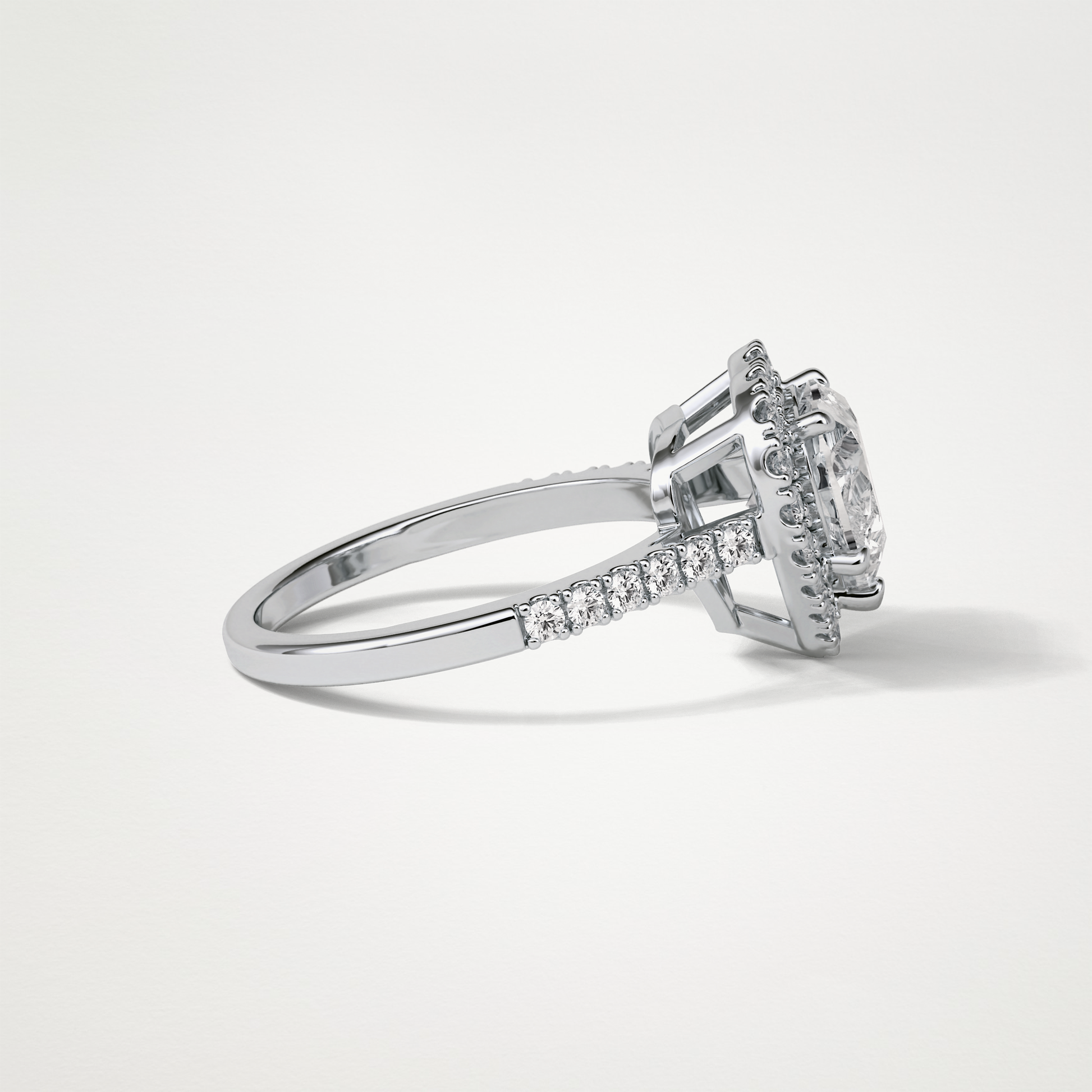 Heart Halo & Pave Engagement Ring – 2.0 CT Lab-Created Brilliance in 10K/14K/18K Gold