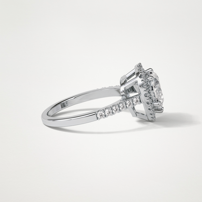 Heart Halo & Pave Engagement Ring – 2.0 CT Lab-Created Brilliance in 10K/14K/18K Gold