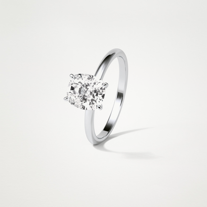 Elongated Cushion Solitaire Engagement Ring – 2.35 CT Lab-Created Brilliance in 10K/14K/18K Gold