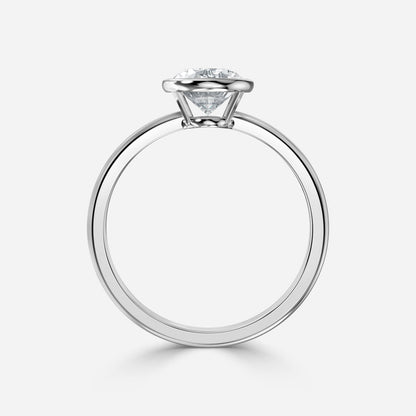 Marquise Shaped Three Stone Lab Grown Diamond Engagement Ring