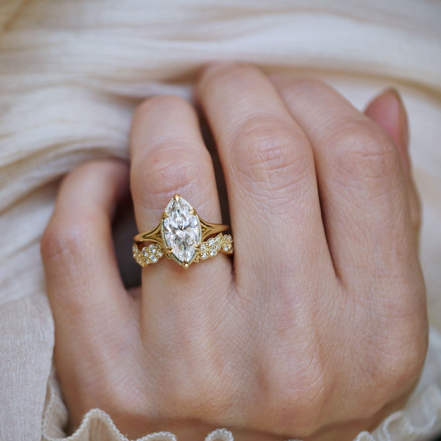 0.25 TCW Round Shaped Half Eternity Lab Grown Diamond Wedding Band