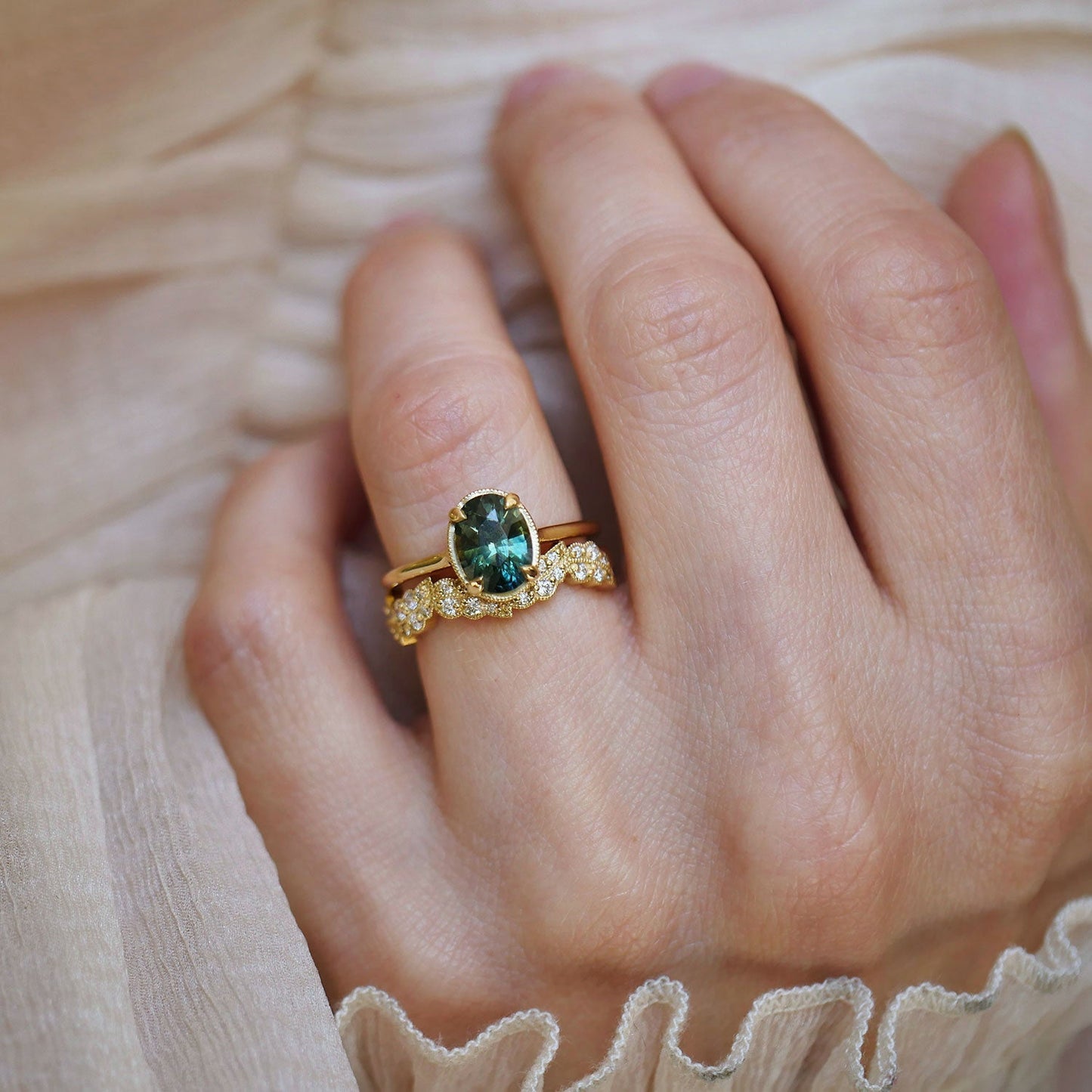 0.25 TCW Round Shaped Half Eternity Lab Grown Diamond Wedding Band