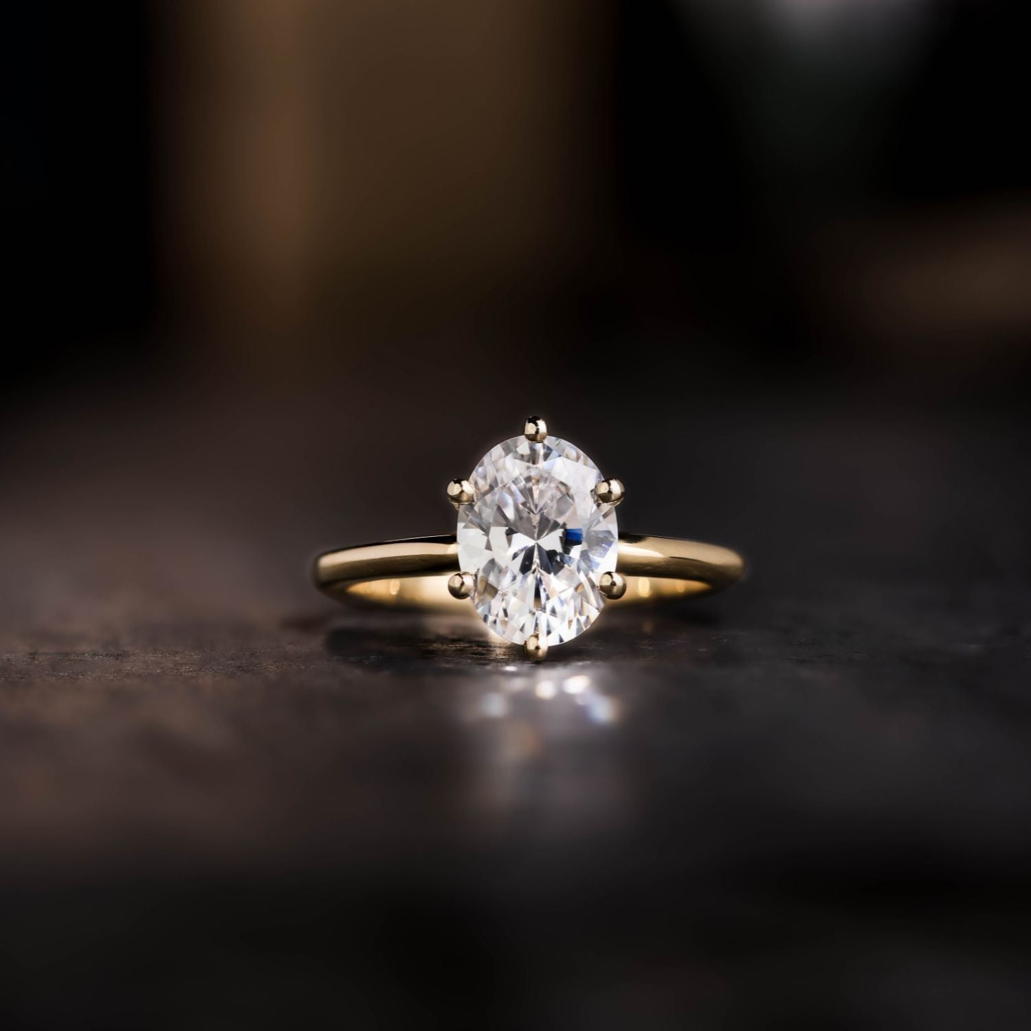 Marquise Shaped Three Stone Lab Grown Diamond Engagement Ring