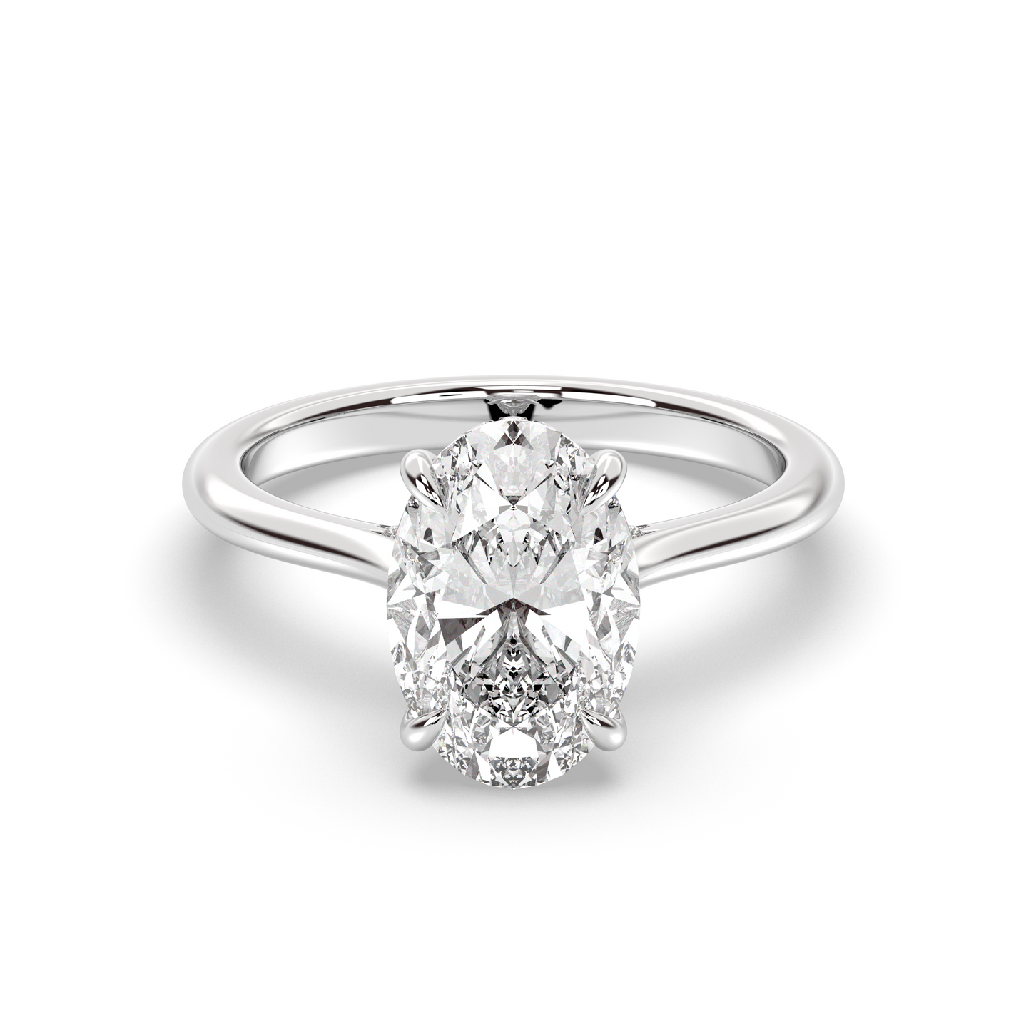 Marquise Shaped Three Stone Lab Grown Diamond Engagement Ring
