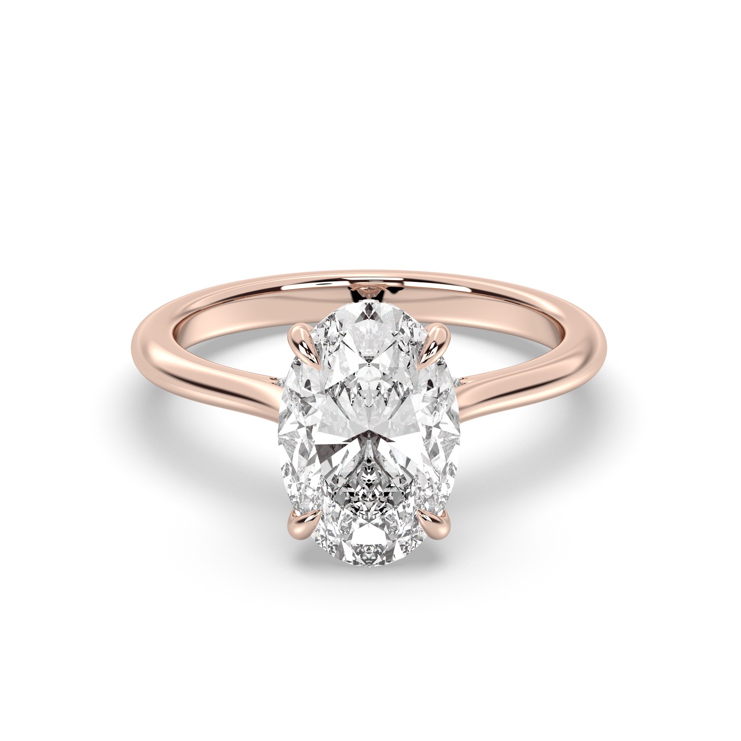 Marquise Shaped Three Stone Lab Grown Diamond Engagement Ring