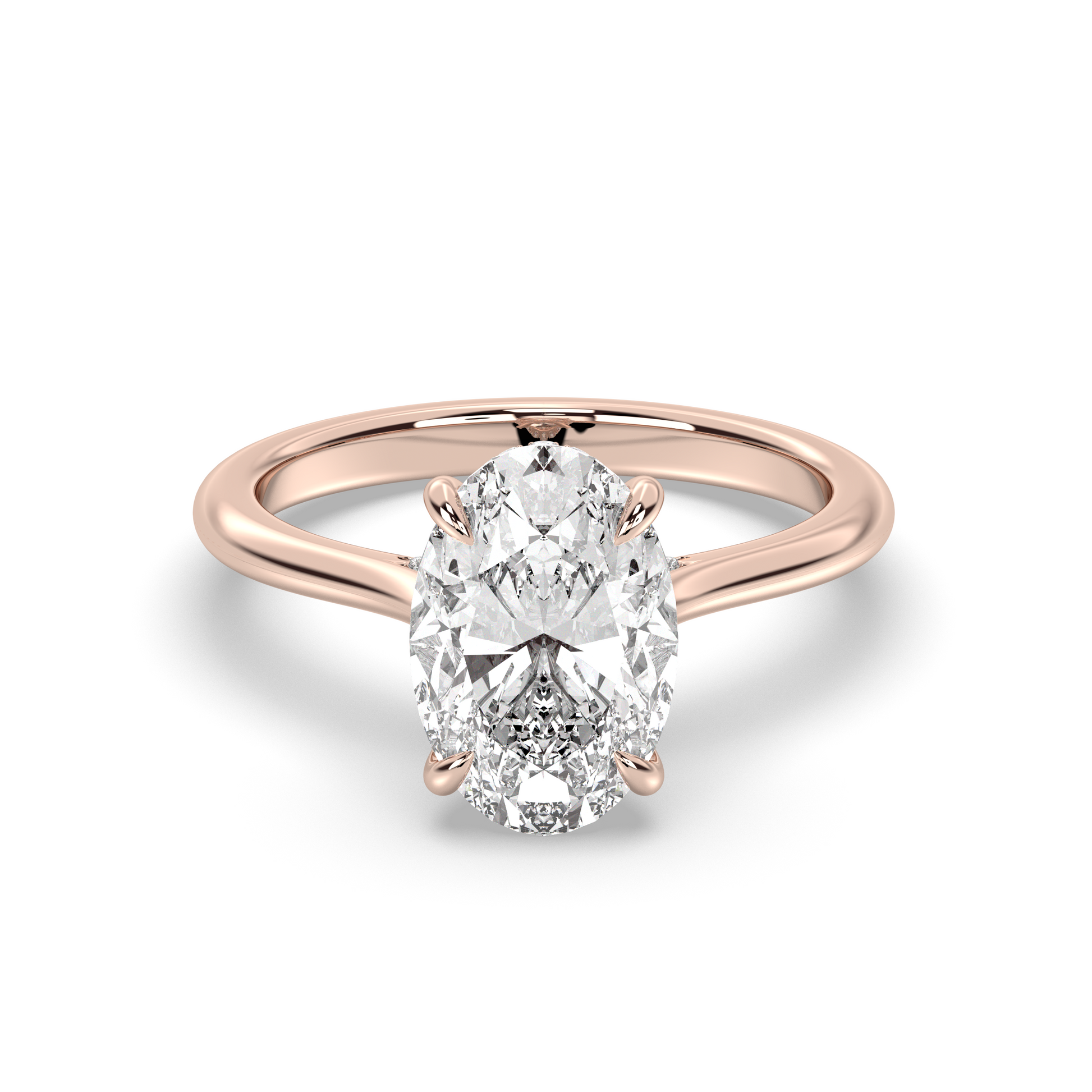 Marquise Shaped Three Stone Lab Grown Diamond Engagement Ring