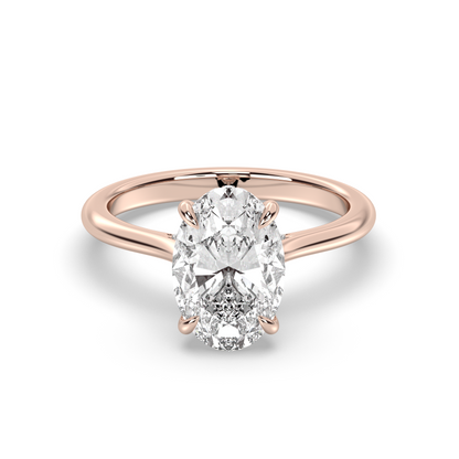 Marquise Shaped Three Stone Lab Grown Diamond Engagement Ring