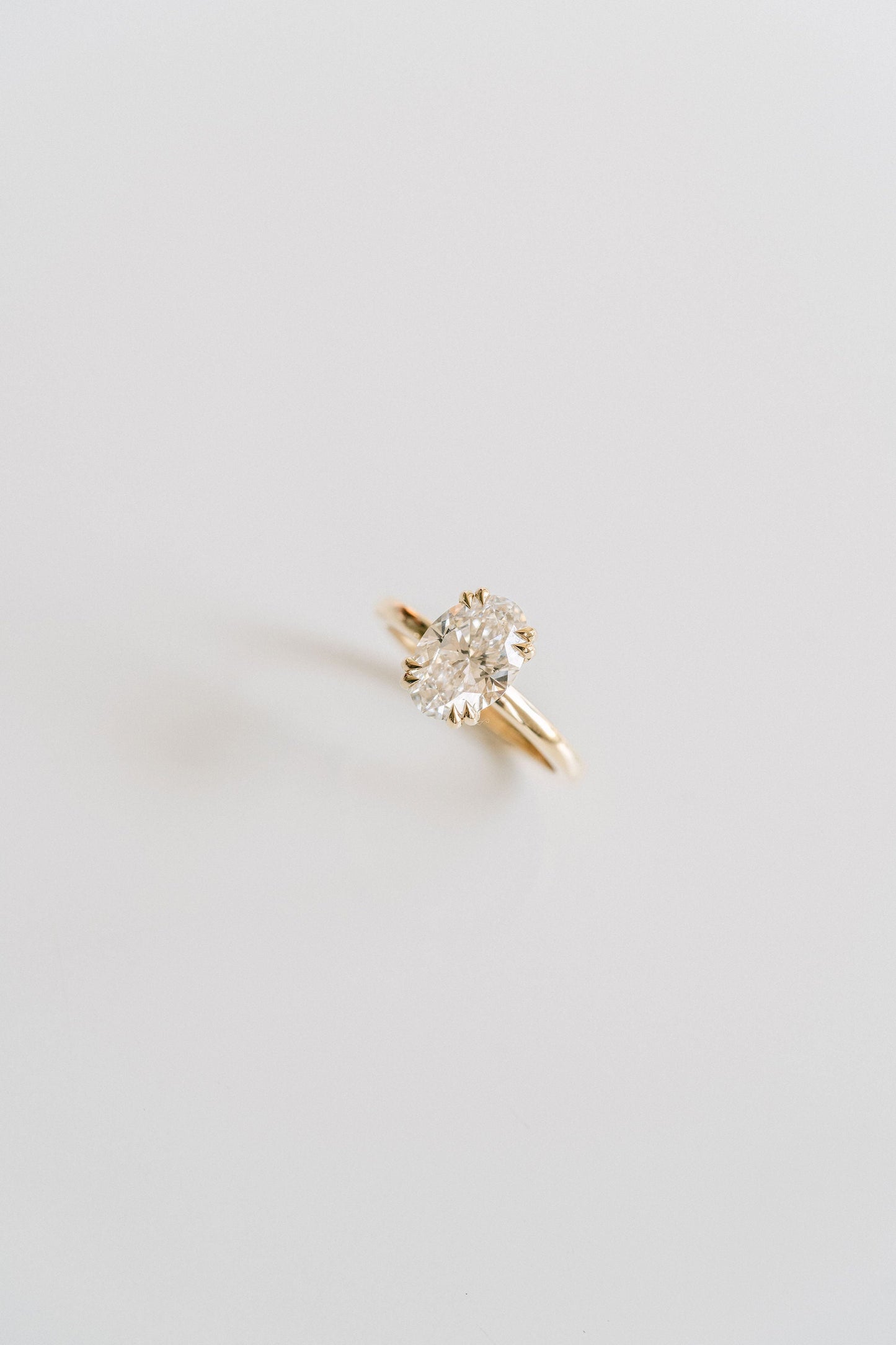 Marquise Shaped Three Stone Lab Grown Diamond Engagement Ring