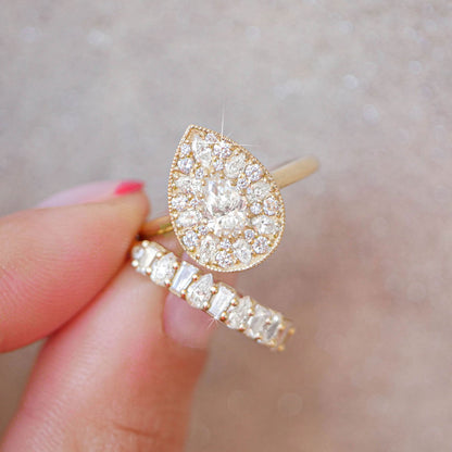 Marquise Shaped Three Stone Lab Grown Diamond Engagement Ring