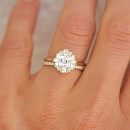 Marquise Shaped Three Stone Lab Grown Diamond Engagement Ring