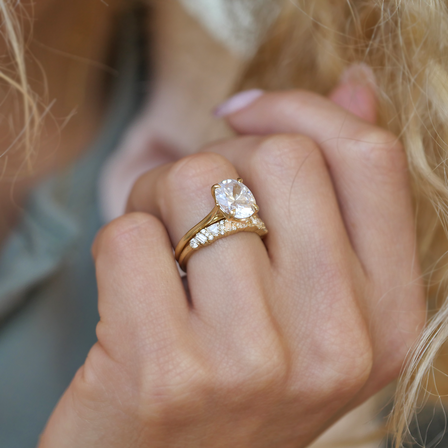 0.25 TCW Round Shaped Half Eternity Lab Grown Diamond Wedding Band