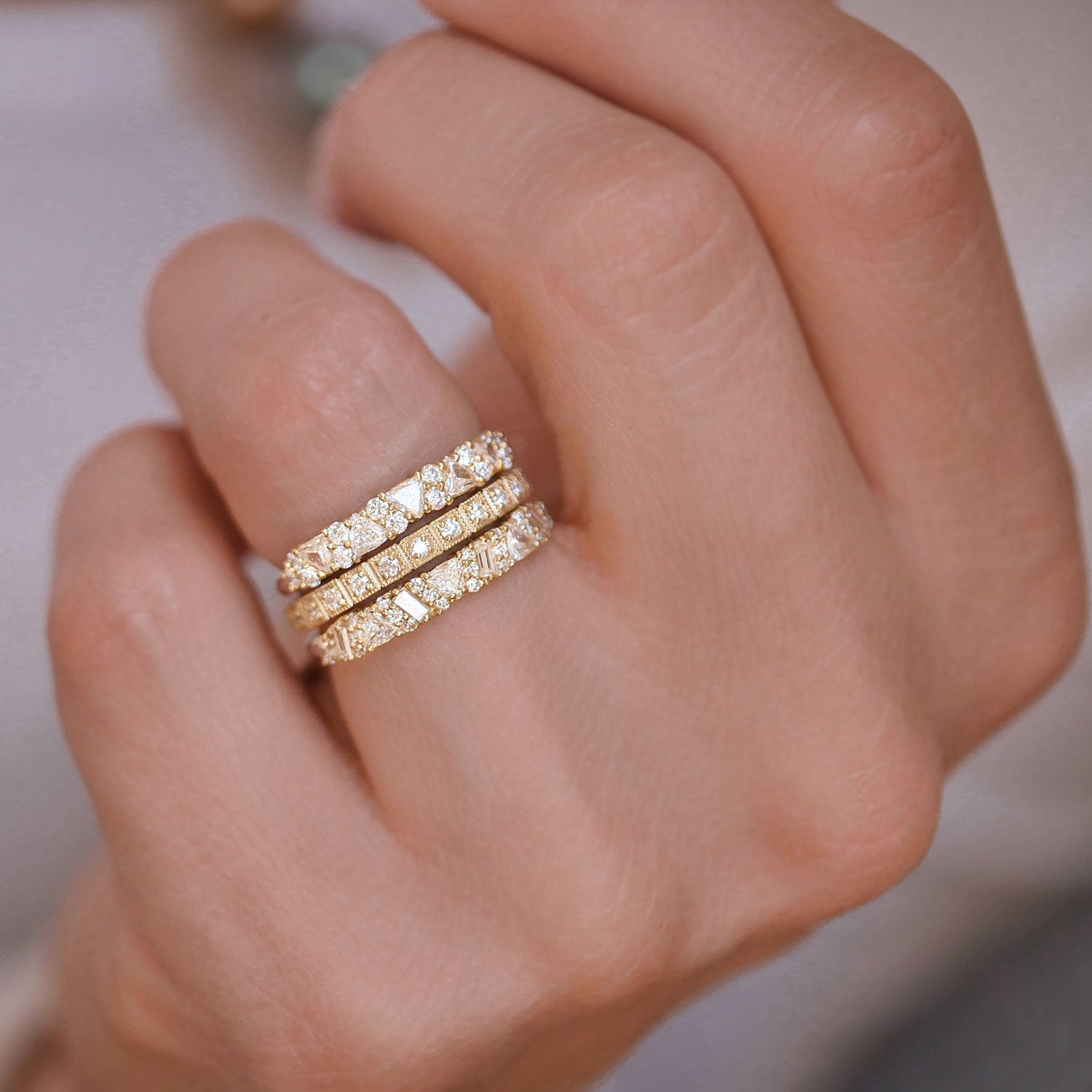 0.25 TCW Round Shaped Half Eternity Lab Grown Diamond Wedding Band