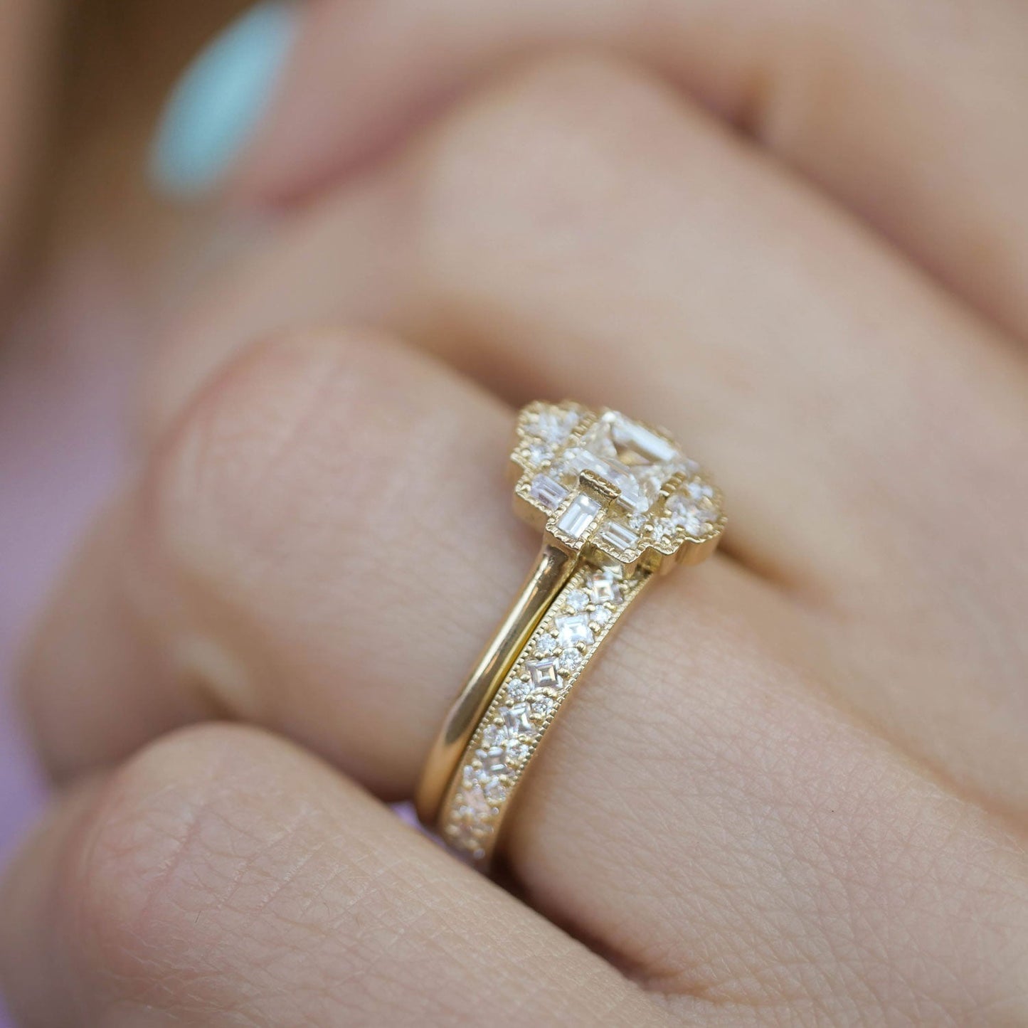 0.25 TCW Round Shaped Half Eternity Lab Grown Diamond Wedding Band