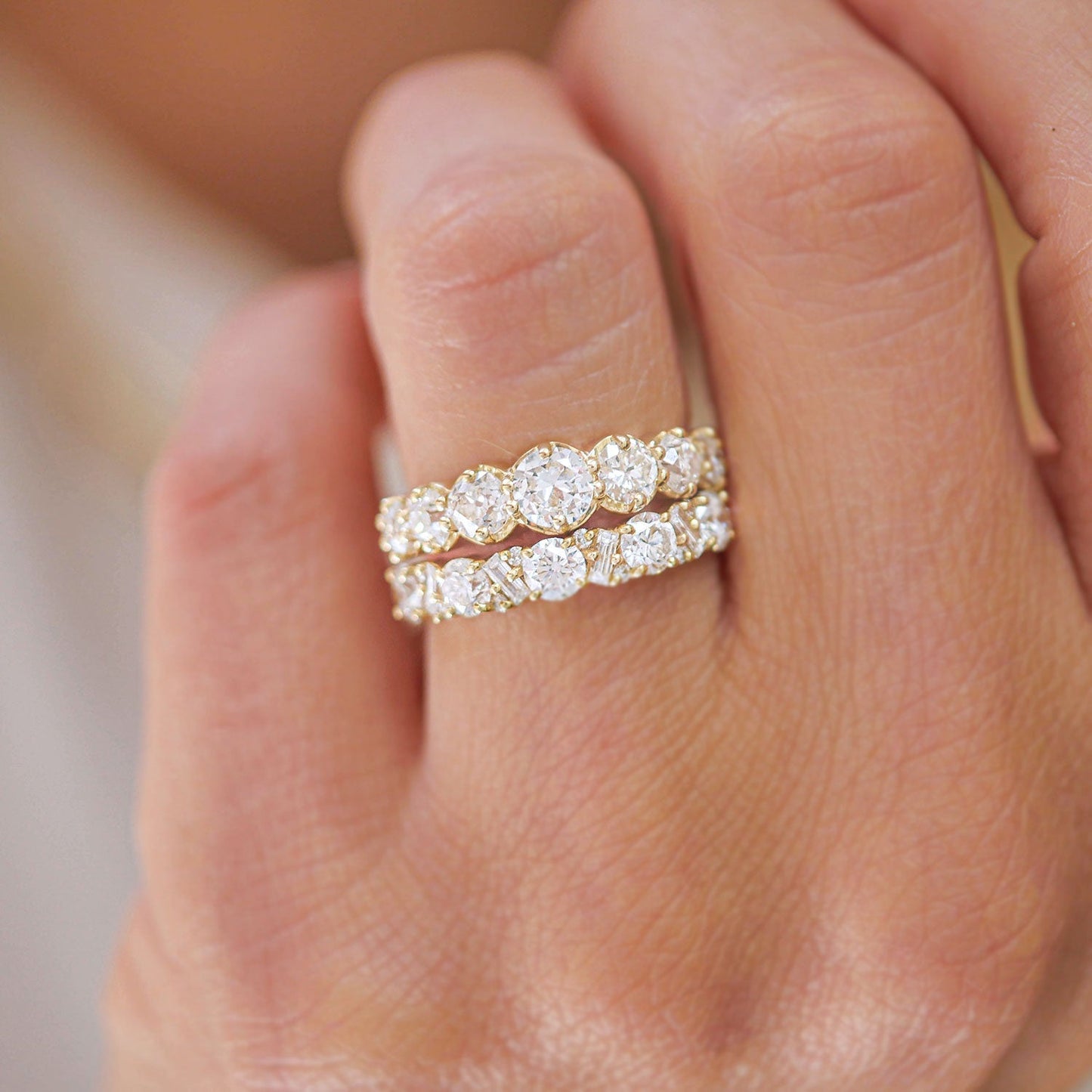 0.25 TCW Round Shaped Half Eternity Lab Grown Diamond Wedding Band