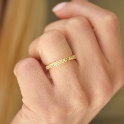 0.25 TCW Round Shaped Half Eternity Lab Grown Diamond Wedding Band