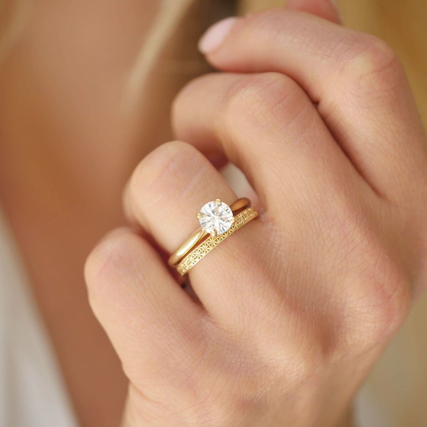 0.25 TCW Round Shaped Half Eternity Lab Grown Diamond Wedding Band